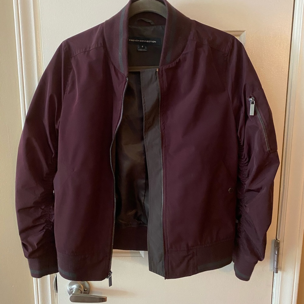 French Connection bomber jacket (Burgundy)